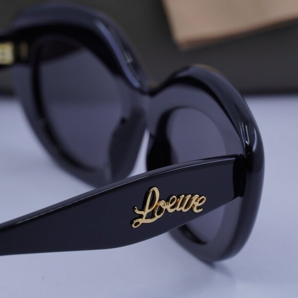 Loewe LW40153I 01A Cat Eye Sunglasses – Shiny Black\\Smoke main image 7